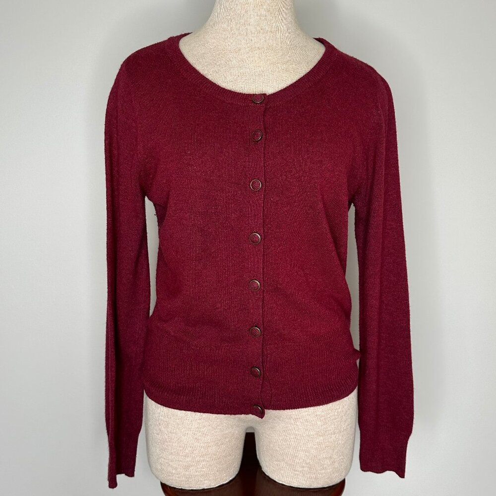 Monsoon Women's Button Long Sleeve Crew Neck Cardigan Size 8